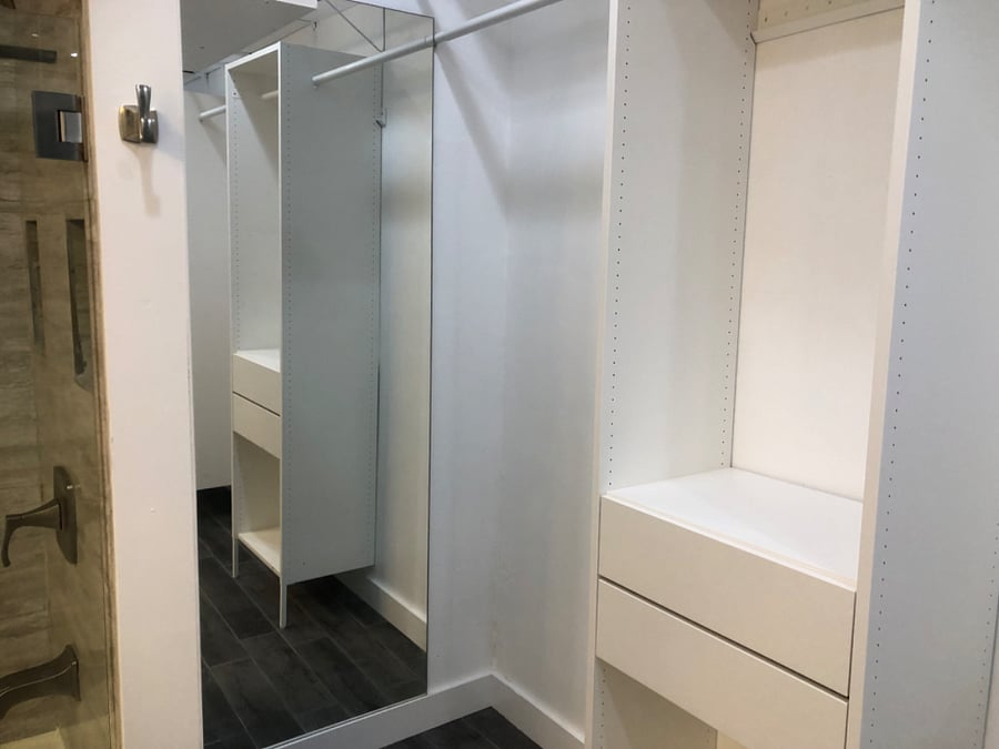 Closet with mirror