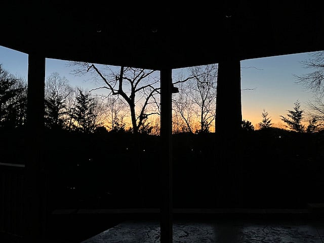 Sunrise from the patio, lovely!