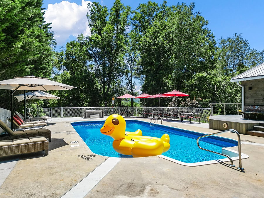 Utopia Sun-beds & Seating Area with Umbrellas & Pool Toys!