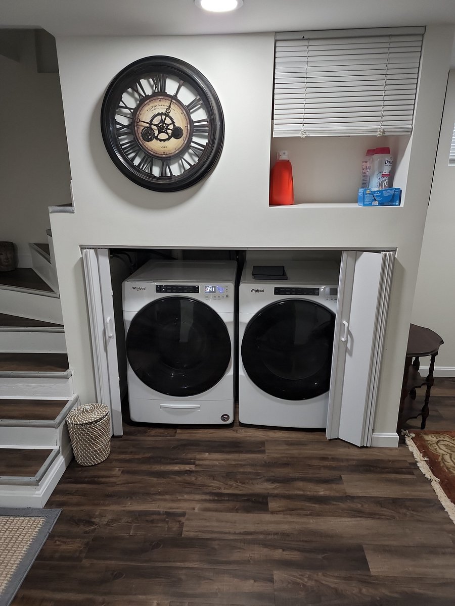 Washer and Dryer Located in Basement