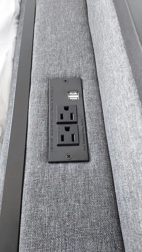 USB Connection is headboard.