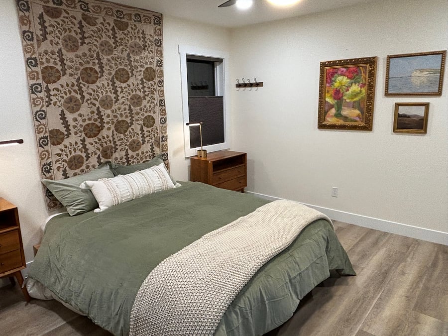 Lots of space, in master bedroom.
