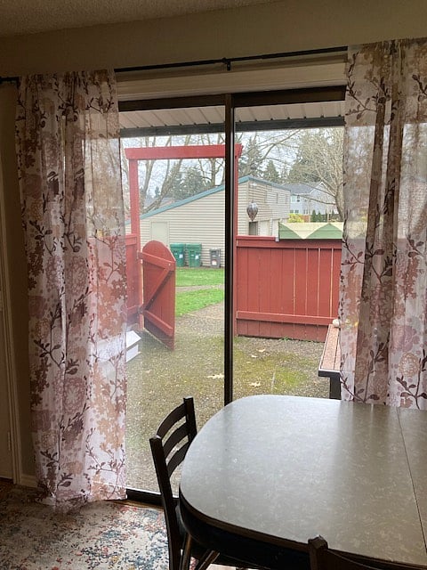 looking onto patio