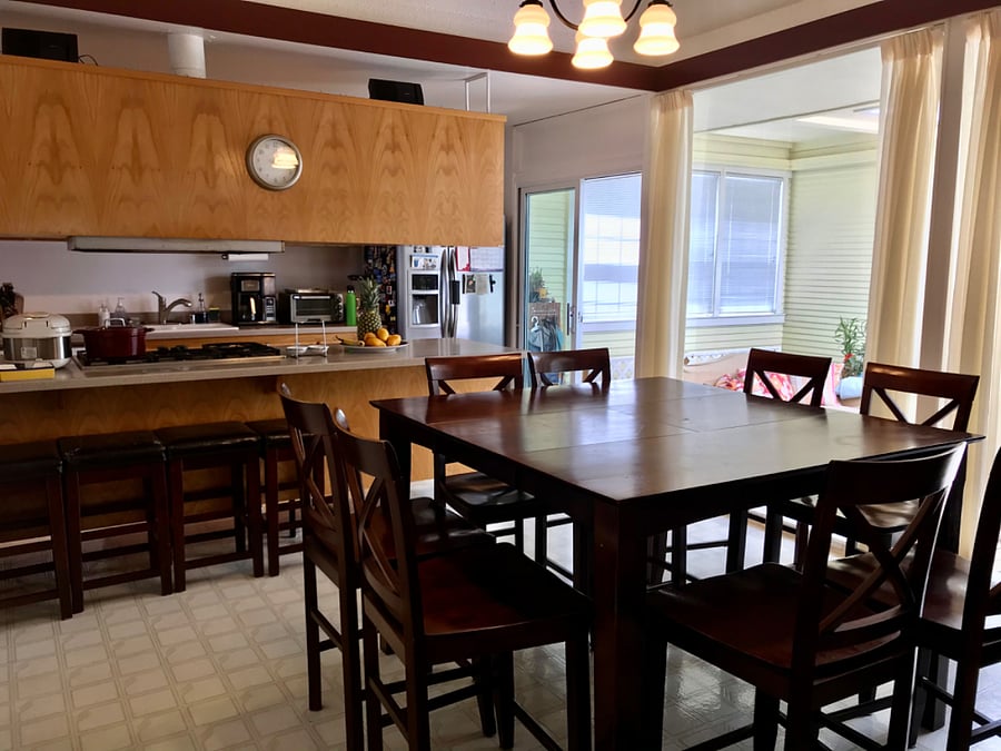 Common area where you have use of the kitchen and dining areas