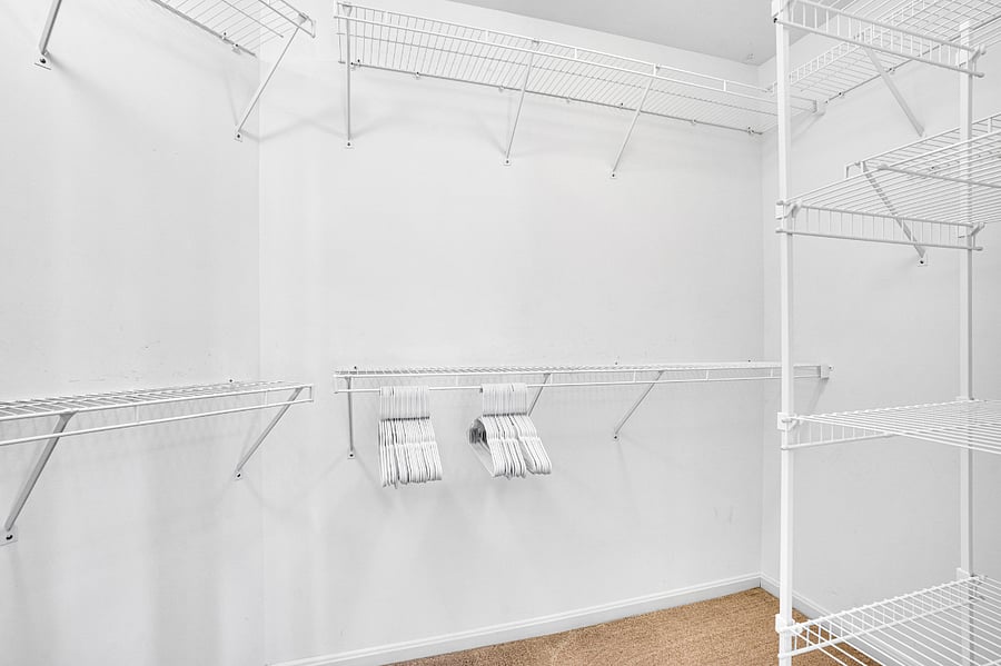 Walk-in closet in primary bedroom