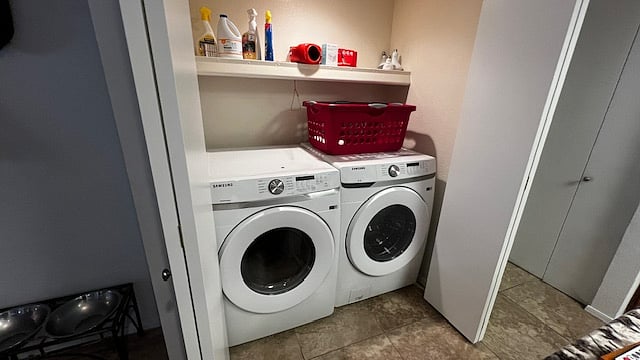 full size front loading high efficientcy washer and dryer 1 yr old