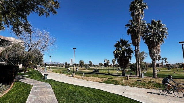 bike paths and golf course