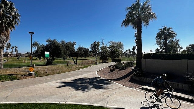 bike paths and golf course