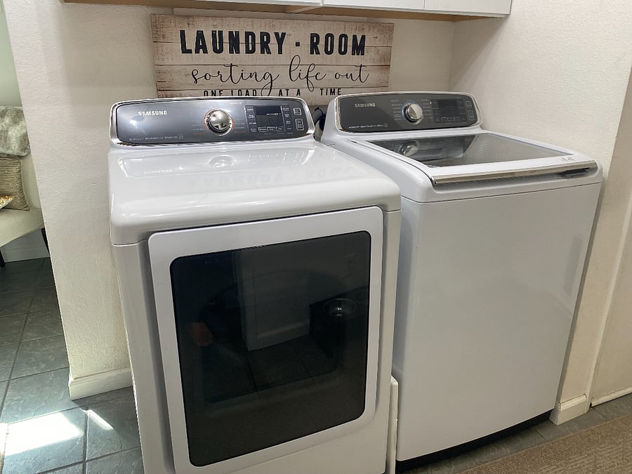 Laundry inside main house and can be used when needed just need to let me know when you would like to do laundry