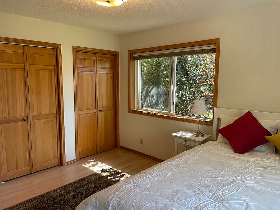 Two large closets in the bedroom
