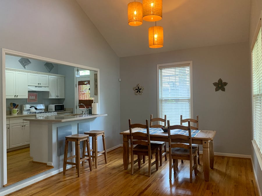 open kitchen & dining room
