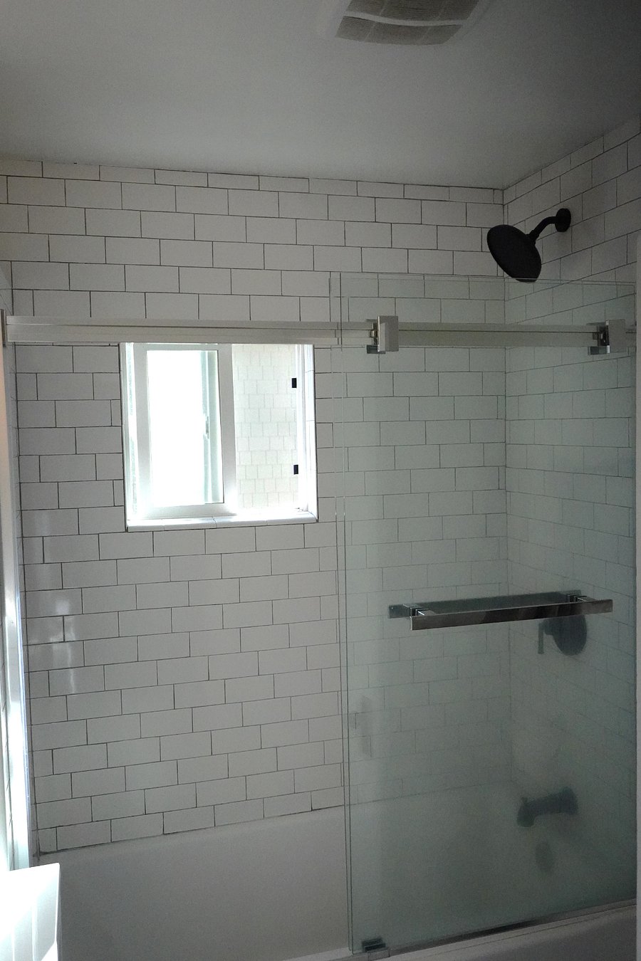 Newly remodeled bathroom - tile shower