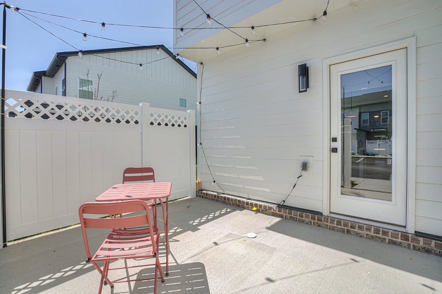 Private patio off the kitchen