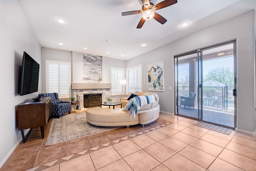 Family Room with slider
