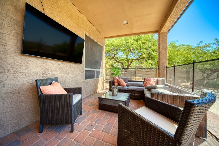 Back patio enclosed