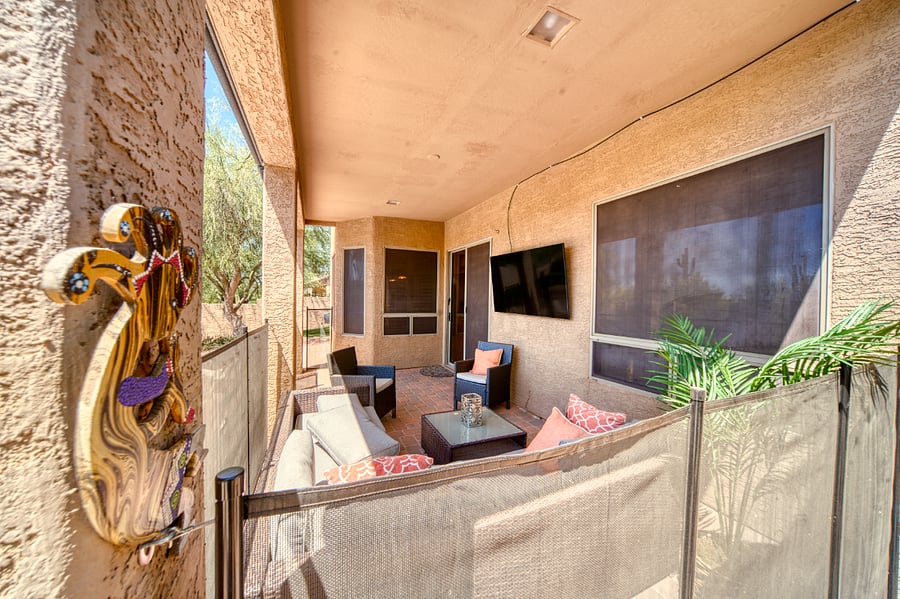 Back enclosed patio