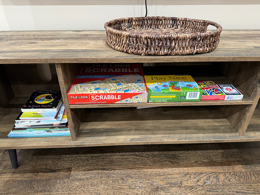 books, board/card games provided
