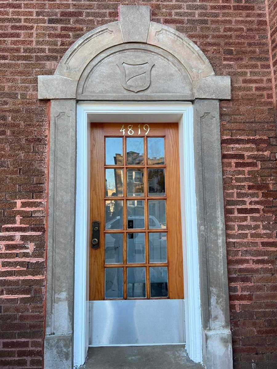 Front door of building