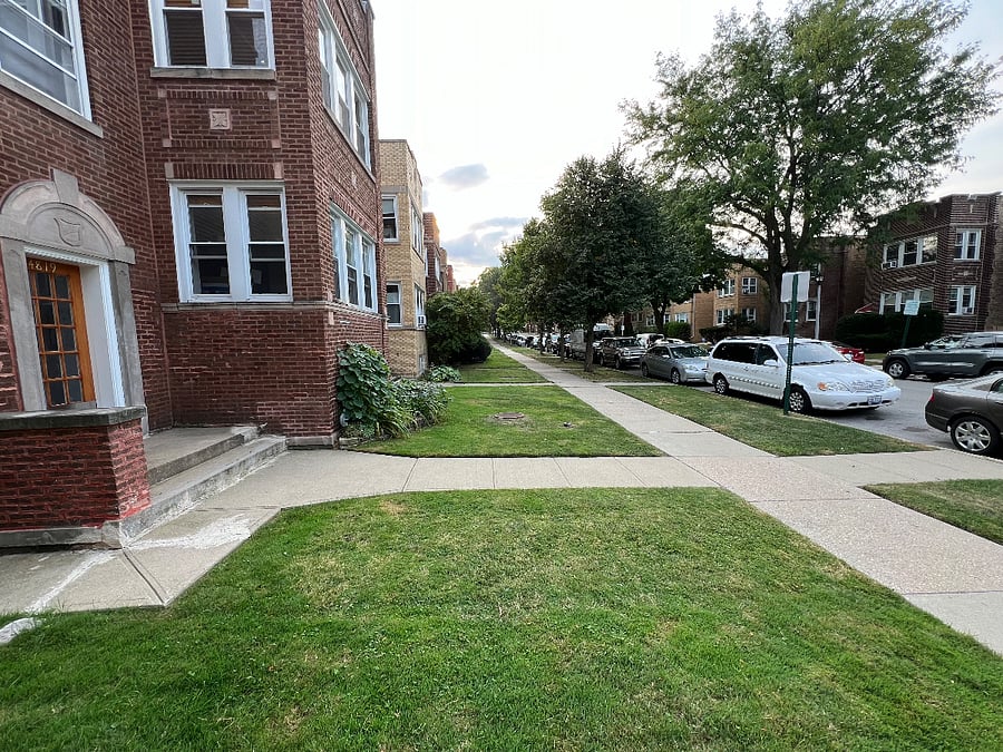 Front street parking view