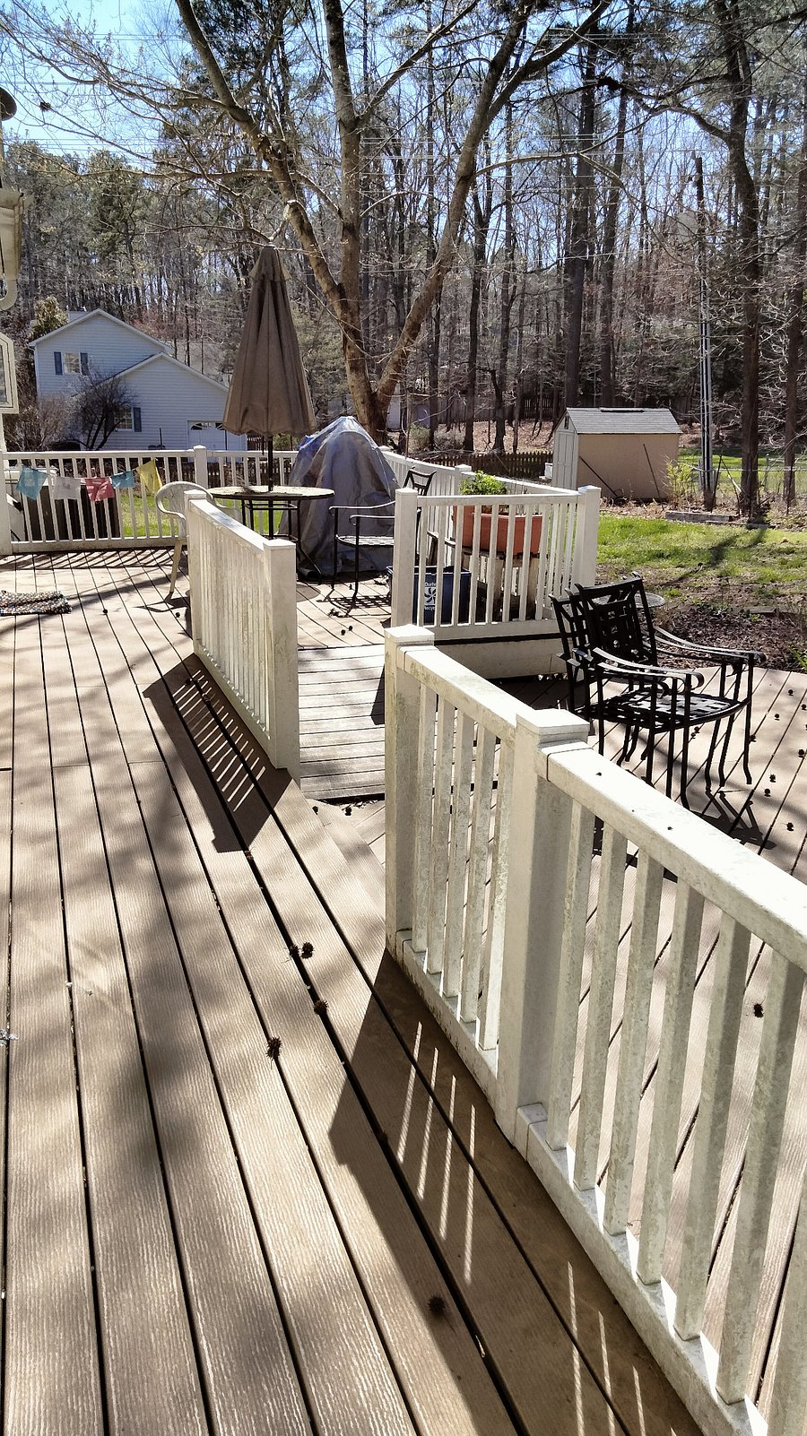 Back deck and yard