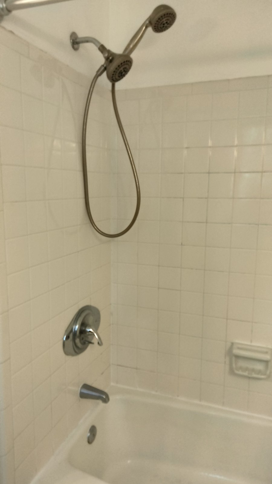 Shower-head side of bathtub
