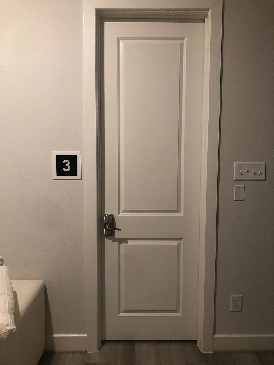 Each room is numbered, and has a key lock