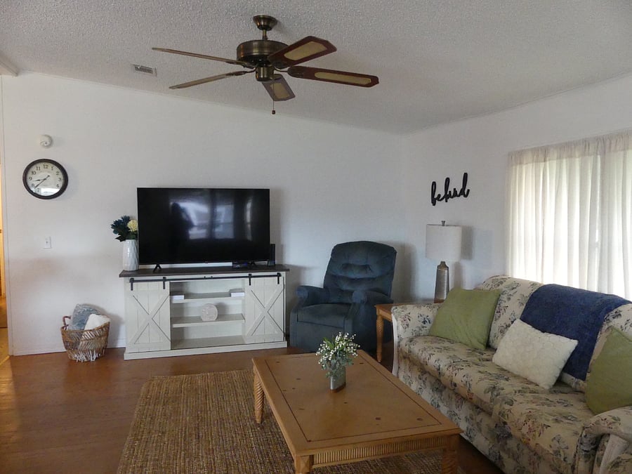 Brand new smart TV and cabinet