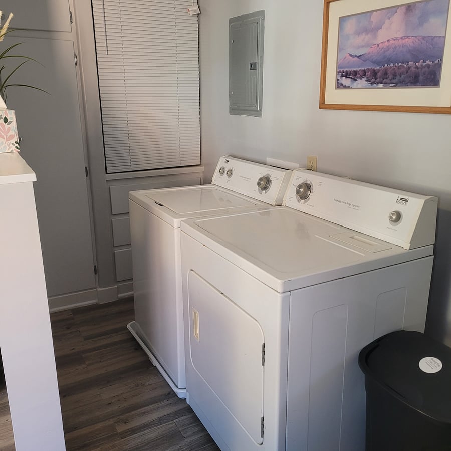 Extra storage drawers in laundry area