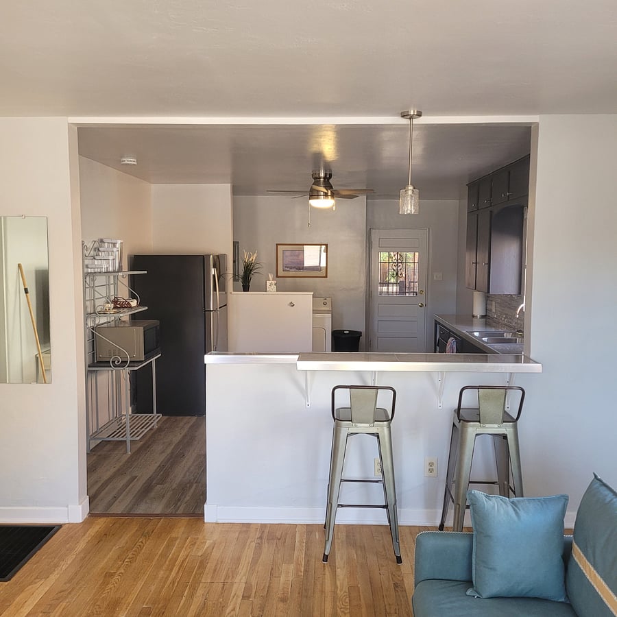 Countertop dining for two.