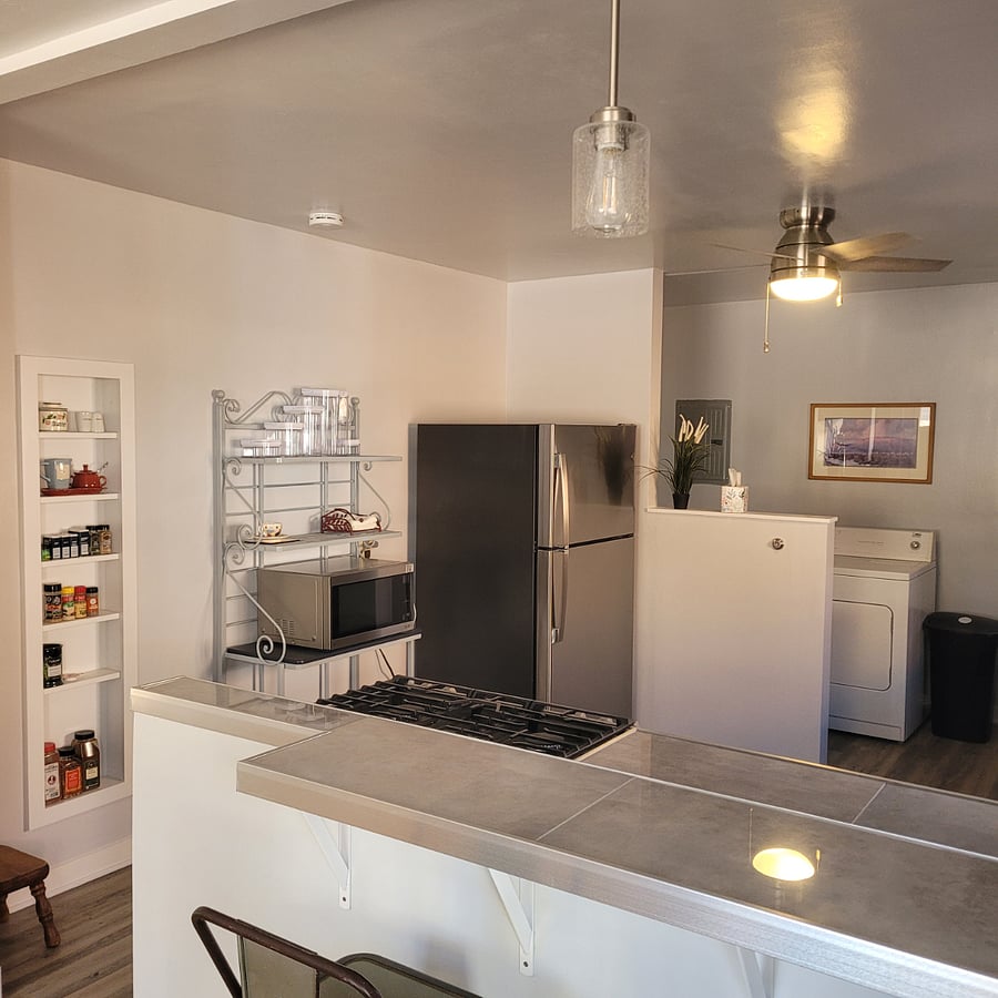 We've taken steps to offer you ample extra strorage space in the kitchen.