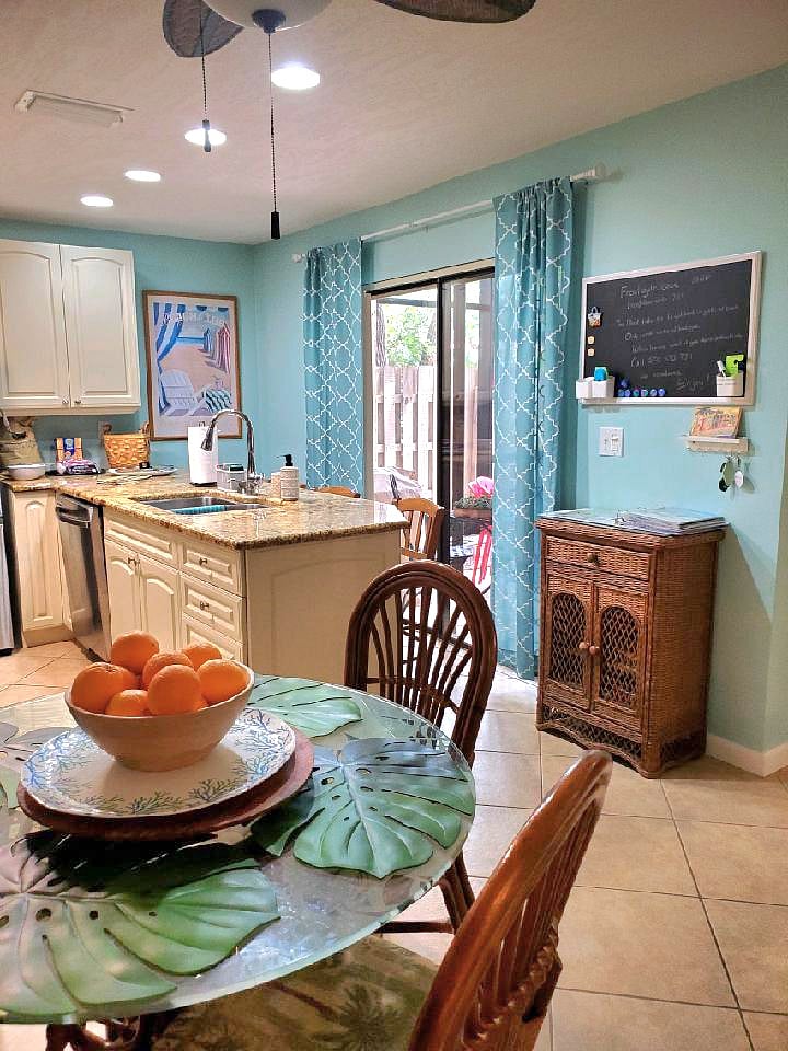 Kitchen opens to lanai