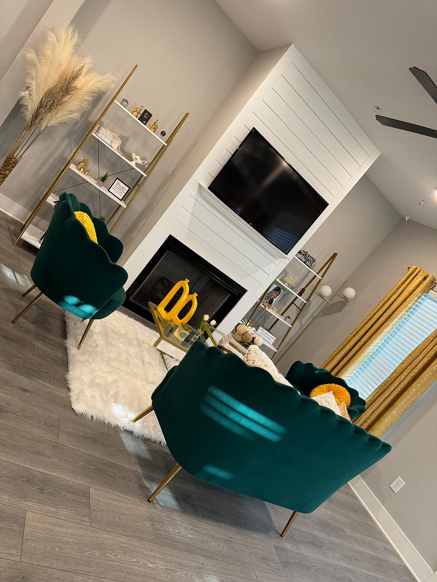 living room with smart TV