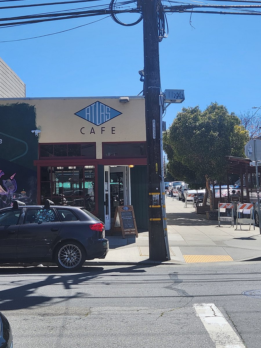 One of several cafes, this one around the corner
