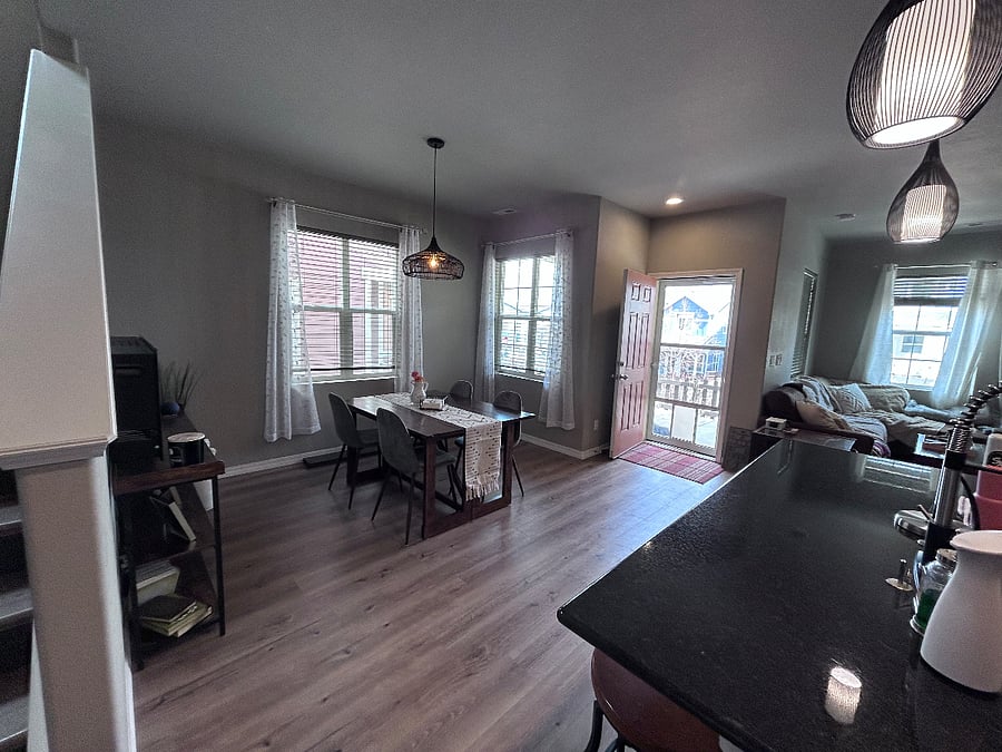 Dining/kitchen entering from garage