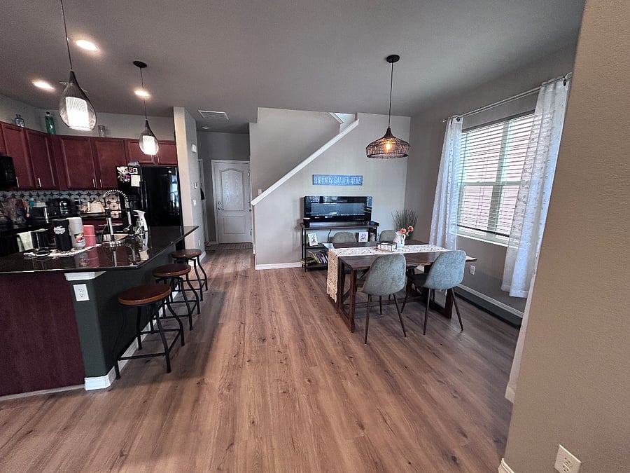shared living room (I sometimes work at the table)