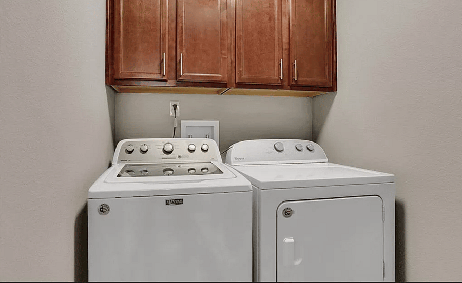 shared upstairs hallway laundry room