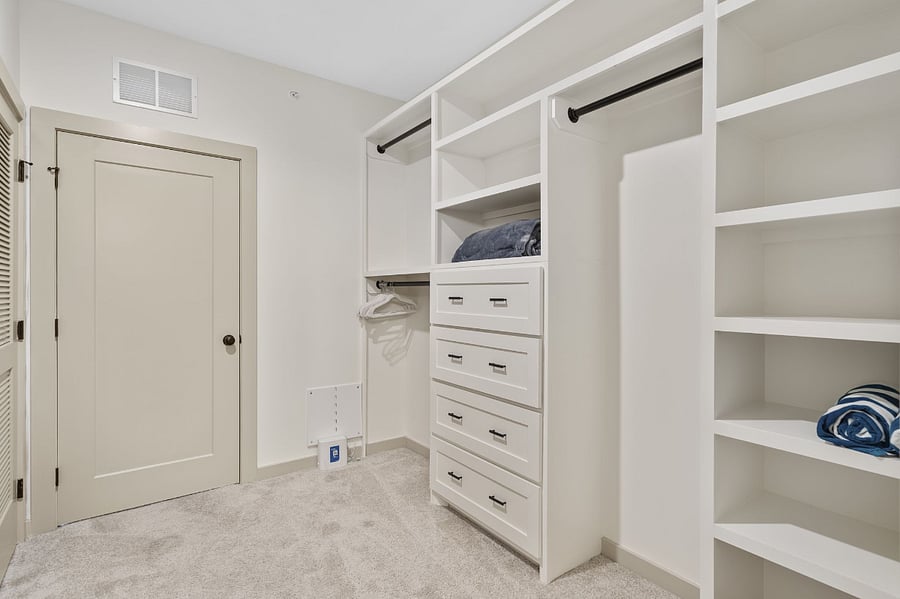 This professionally trimmed closet will give you all the space you need to stay organized.