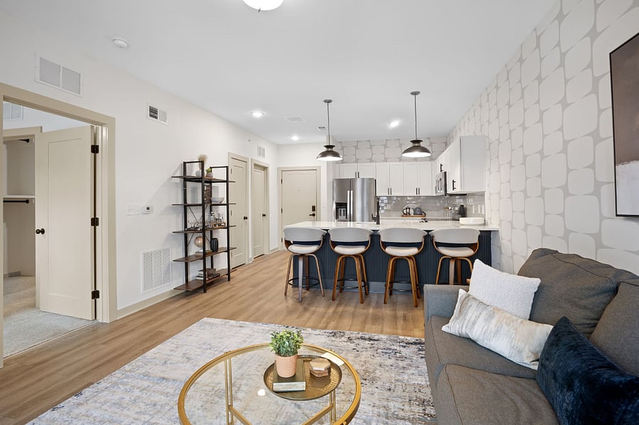 Plenty of comfortable seating through out this condo.