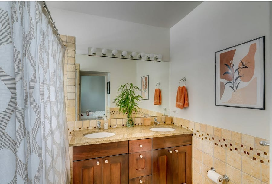 Master Ensuite bathroom with huge jetted tub