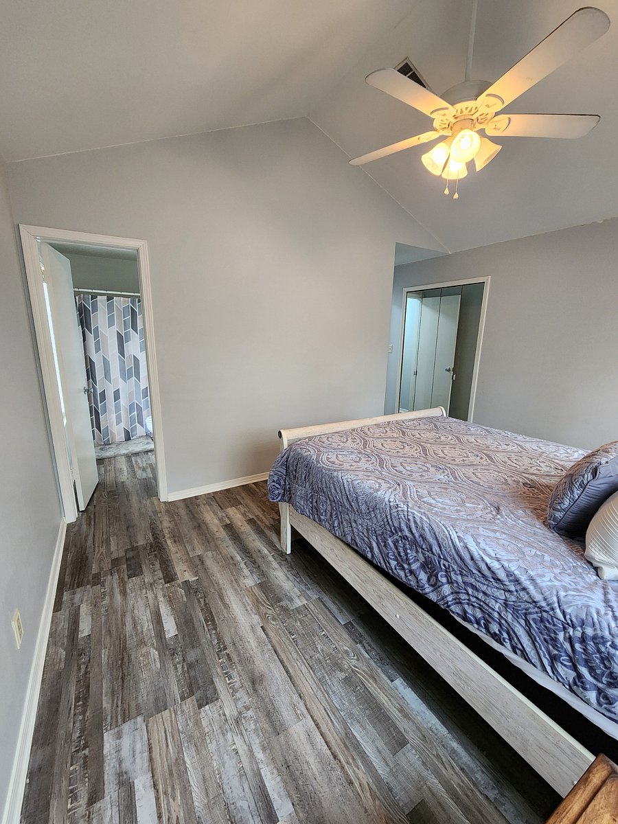 Master bedroom with bathroom