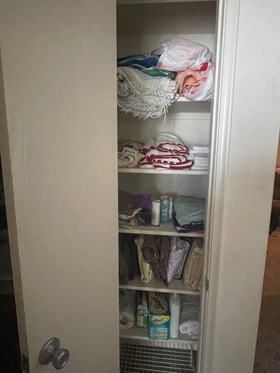 Towels, sheets, blankets and starter toiletries.