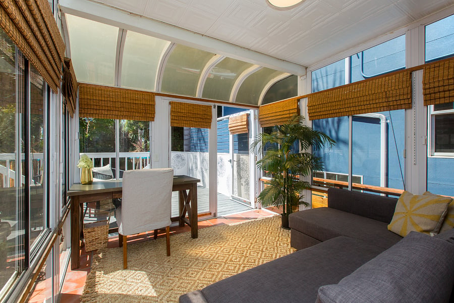 This is the sunroom on the back end of the house.