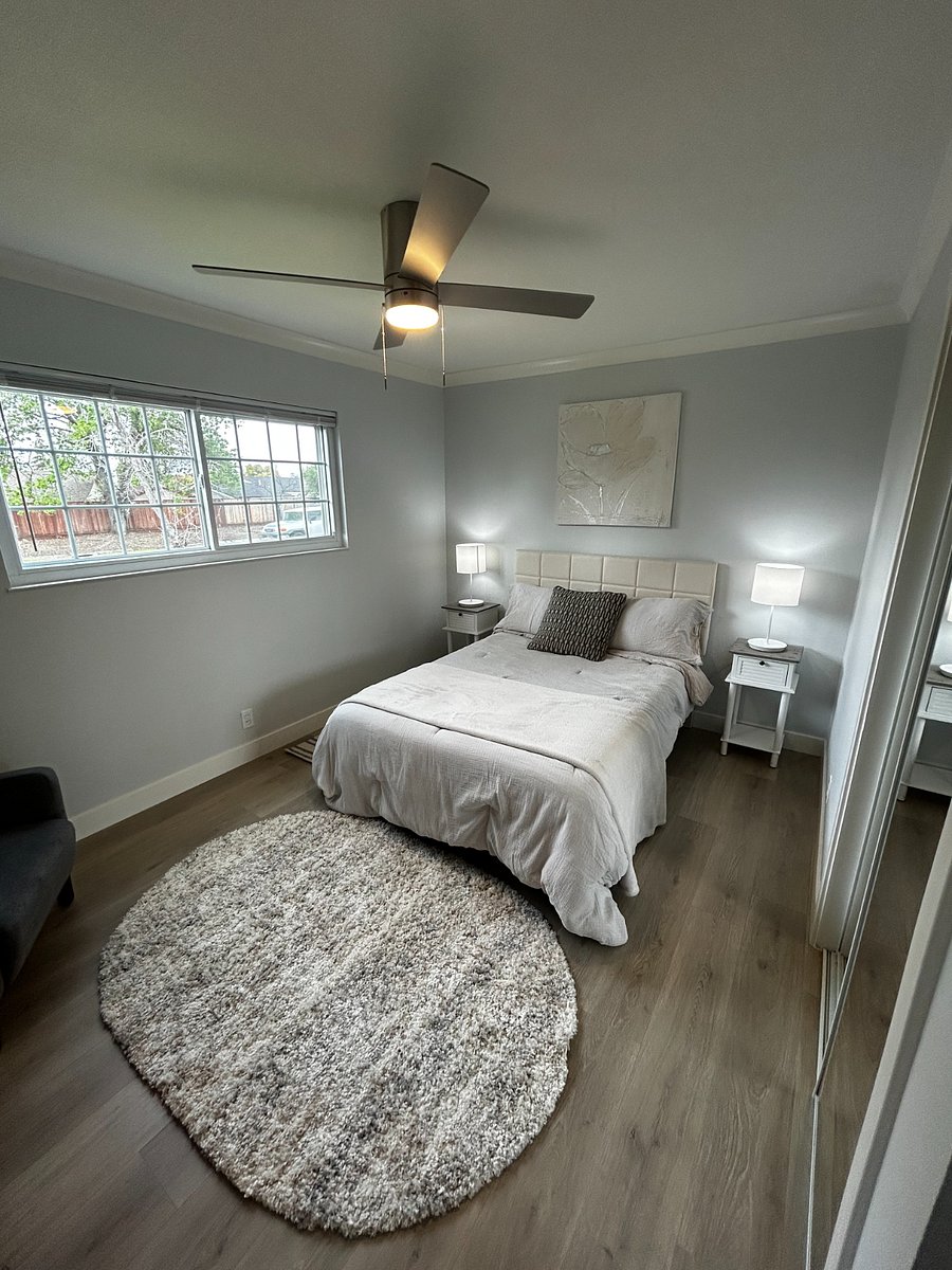 Bedroom new memory foam mattress. Room has been completely renovated
