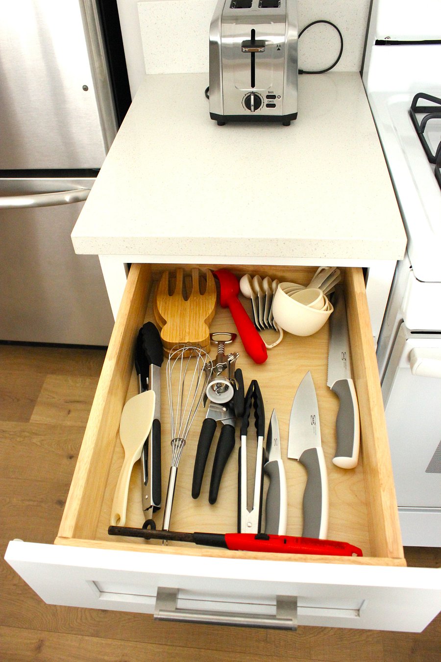 Fully stocked kitchen