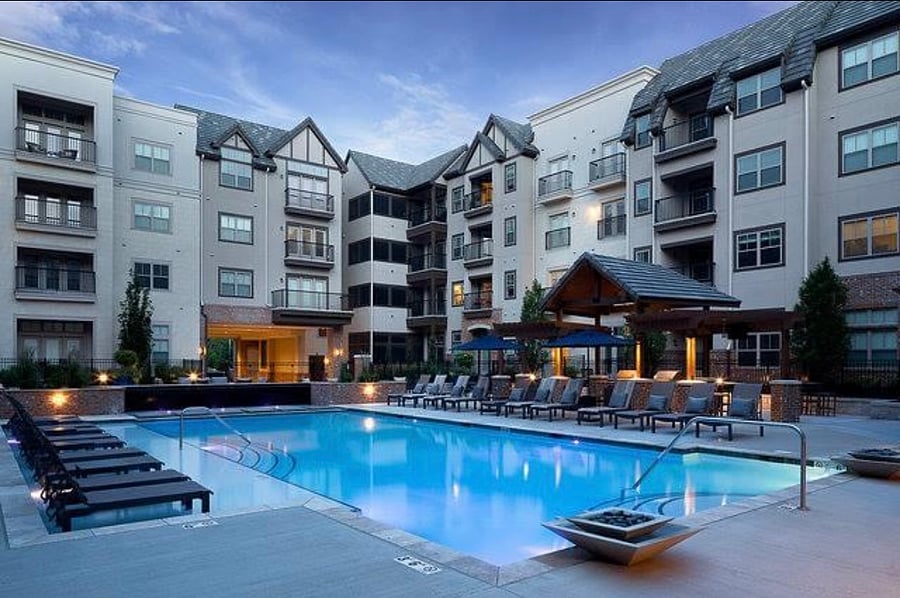 Great pool with grills right outside your patio! 