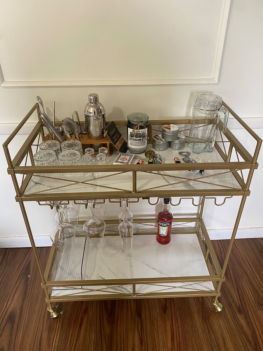 Help yourself to the cocktail cart!