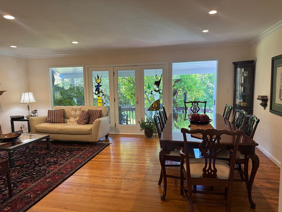Living room & formal dining room.
