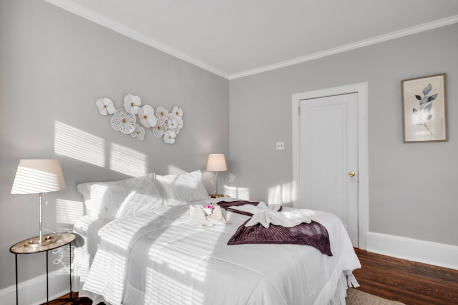A peaceful retreat with soft tones and airy space, perfect for restful nights and calm mornings.