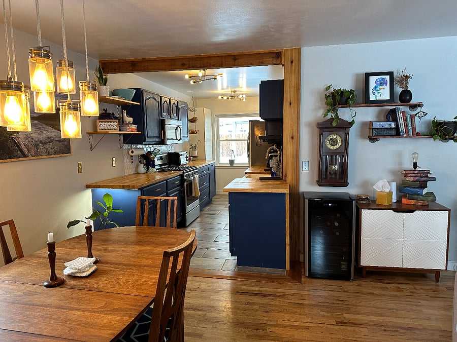 Dining/kitchen/living area