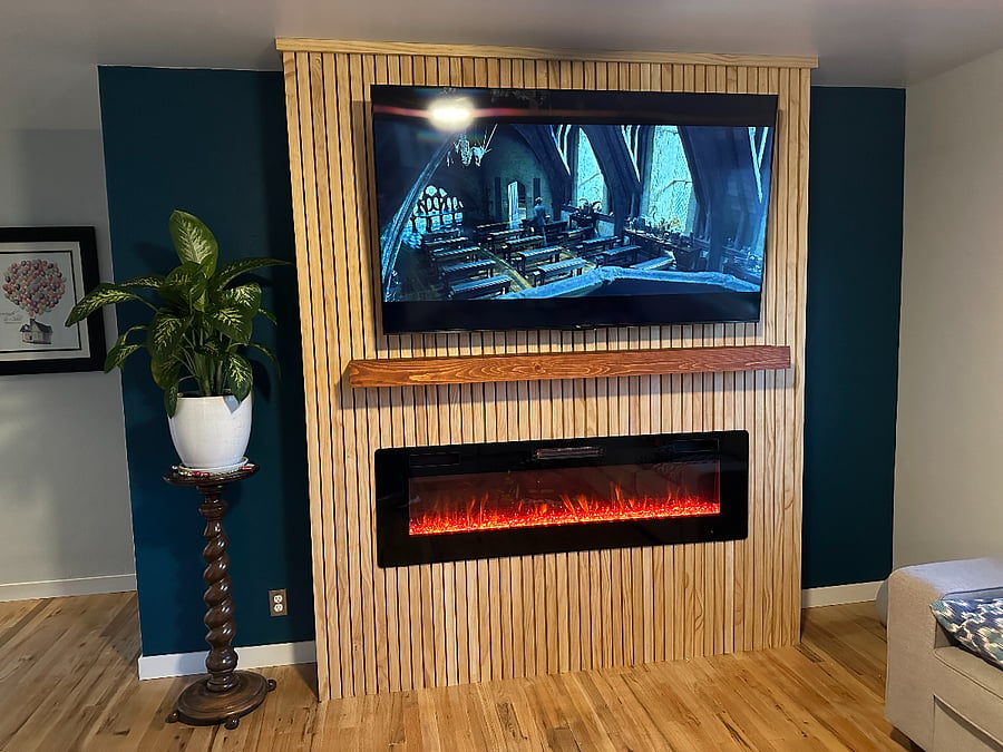 Electric fireplace and smart TV